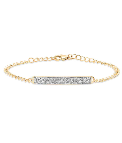 Diamond ID Bracelet - Yellow Gold